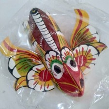 Hand Carved Sri Lankan Traditional Wooden Devil Mask Wall Hanger Home Decor Gift