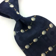 VINTAGE MARK ALEXANDER USA TIE Baseball Tee BALLS Clubs Silk Necktie IN11-729