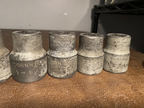 VTG Cornwell USA 3/4 Drive 12pt Shallow Deep SAE 9 Pc Socket Set 1 1/2-15/16 - Picture 5 of 24