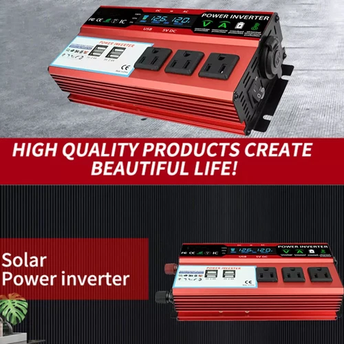 4000W Auto Wechselrichter DC 12V auf AC 110V Reiner Sinus Solar 4 USB Wandler - Bild 13 von 16