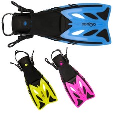 aQuos Kinder Flossen Pelican Tauchen Taucherflossen verstellbar 27-31 32-37 Kids