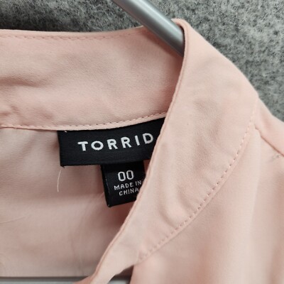 Haut Sans Manches Torrid - Col Montant, Brodé, Bleu Vert, Taille 00