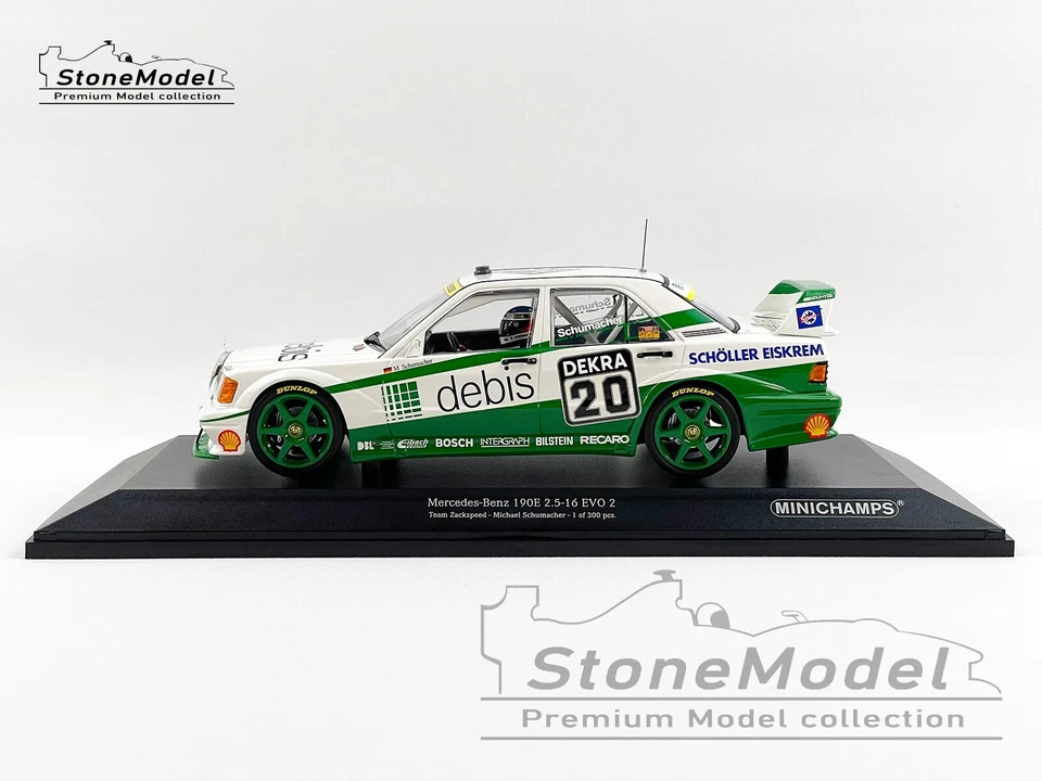 Mercedes Benz 190E Evo2 Zakspeed #20 Michael Schumacher 1991 DTM 1:18 MINICHAMPS Foto 2 de 4