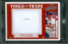 2004 Absolute Memorabilia Greg Maddux Tools Trade Jumbo Jersey Button Hole #1 /5