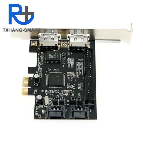 PCIe to 2x SATA2.0+IDE 40pin+2x ESATA Hard Disk Controller Adapter Raid Card - Picture 2 of 12