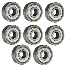  8 Each 6301-ZZ, 6301-2Z, 301SS Shielded Radial Ball Bearing 12X37X12 SpinCo