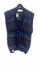Vintage Made In USA Sears The Men s Store Button Up Knitted Sweater Vest Medium