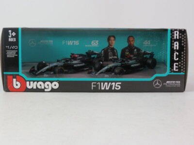 Burago Set Mercedes W15 #44 Lewis Hamilton #63 George Russell 2024 1/43