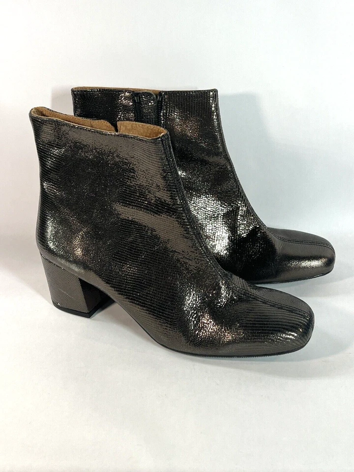 Sixty Seven Mujer 10.5 Grueso Tacón Bloque Brillo Botines Cremallera Lateral ESPAÑA 41 Foto 2 de 4