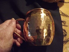 KROWN KITCHEN 4 Hammered Moscow Mule Copper Mugs SHOT GLASS coasters
