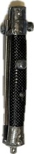 VTG SWITCHBLADE COMB FLAWED BLACK SILVER 5 to 9 STAINLESS HAIR GROOM KNIFE