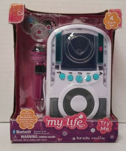 REAL KARAOKE MACHINE SET FOR 18" DOLLS, BLUETOOTH 4-PIECE MY LIFE AS W/3 DISCS - Picture 1 of 12