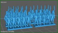 French Old Guard Grenadiers - 4 Strips of Minis - Epic 15mm Miniatures