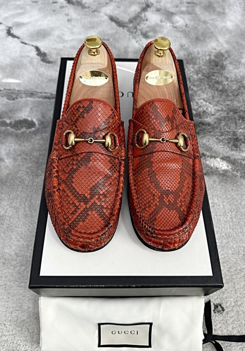 Authentic Gucci Python 1953 Leather Mens Horsebit Loafer US8 Authentic Gucci Python 1953 Leather Mens Horsebit Loafer US8
