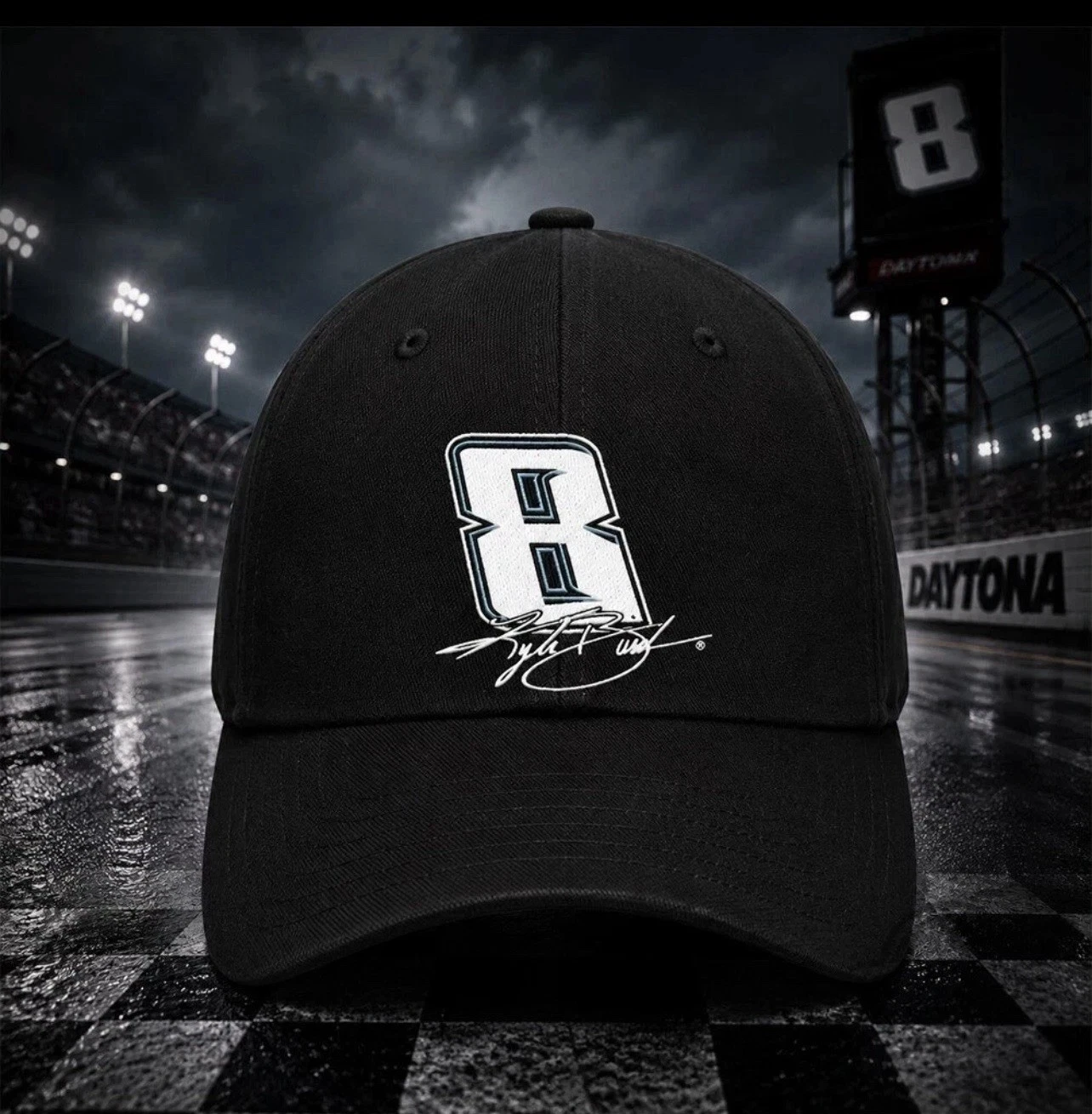 Kyle Busch Tribute 8 Hat, Richardson 112 Trucker Hat, Black