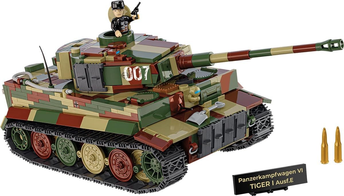 COBI Tiger I Ausf E 0007 Executive Edition Tank 1:28 Military Model, 1207 Bricks