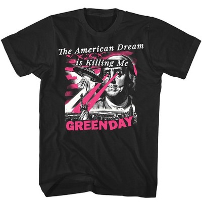 Green Day American Dream Abduction Mens T Shirt Music Classic Band Tee New Black