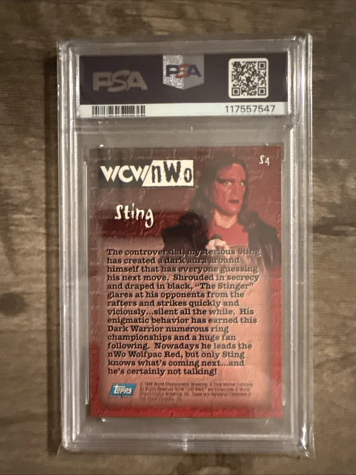 PSA ERROR **READ INFO** PSA 9 1998 TOPPS NOT CHROME WCW #C4 S4 STING - Image 2 of 2