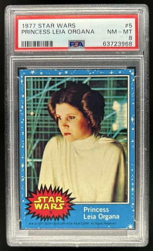 1977 Topps Star Wars Princess Leia Organa #5 PSA 8