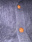 Men’s Large Tasso Elba Lambswool Cardigan Shawl Collar, Elbow Patches Navy — photo 4
