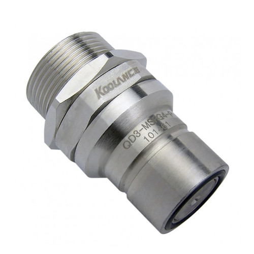 Koolance QD3 Male Quick Disconnect, Panel Female Threaded G 1/4 BSPP, Silver - Picture 1 of 2