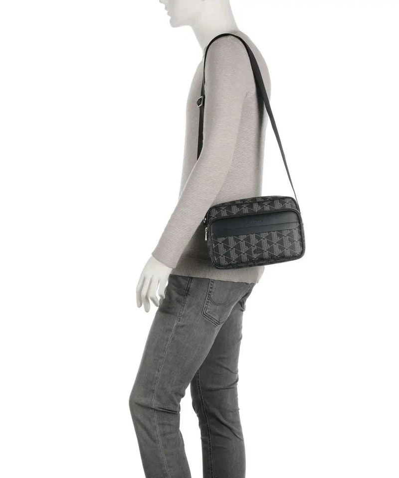 Lacoste The Blend Crossbody Bag - Black & Grey Colors - New Model - Image 3 of 4