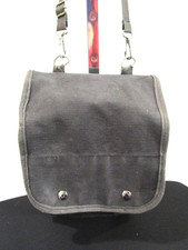 Vintage Military Black Canvas Map Dispatch Field Bag
