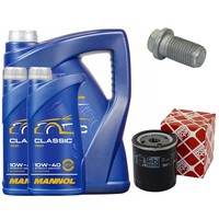 MotoröL Filter Set 10W-40 API SN/CH-4 7 Liter + Schraube FüR Fiat Ducato Kasten