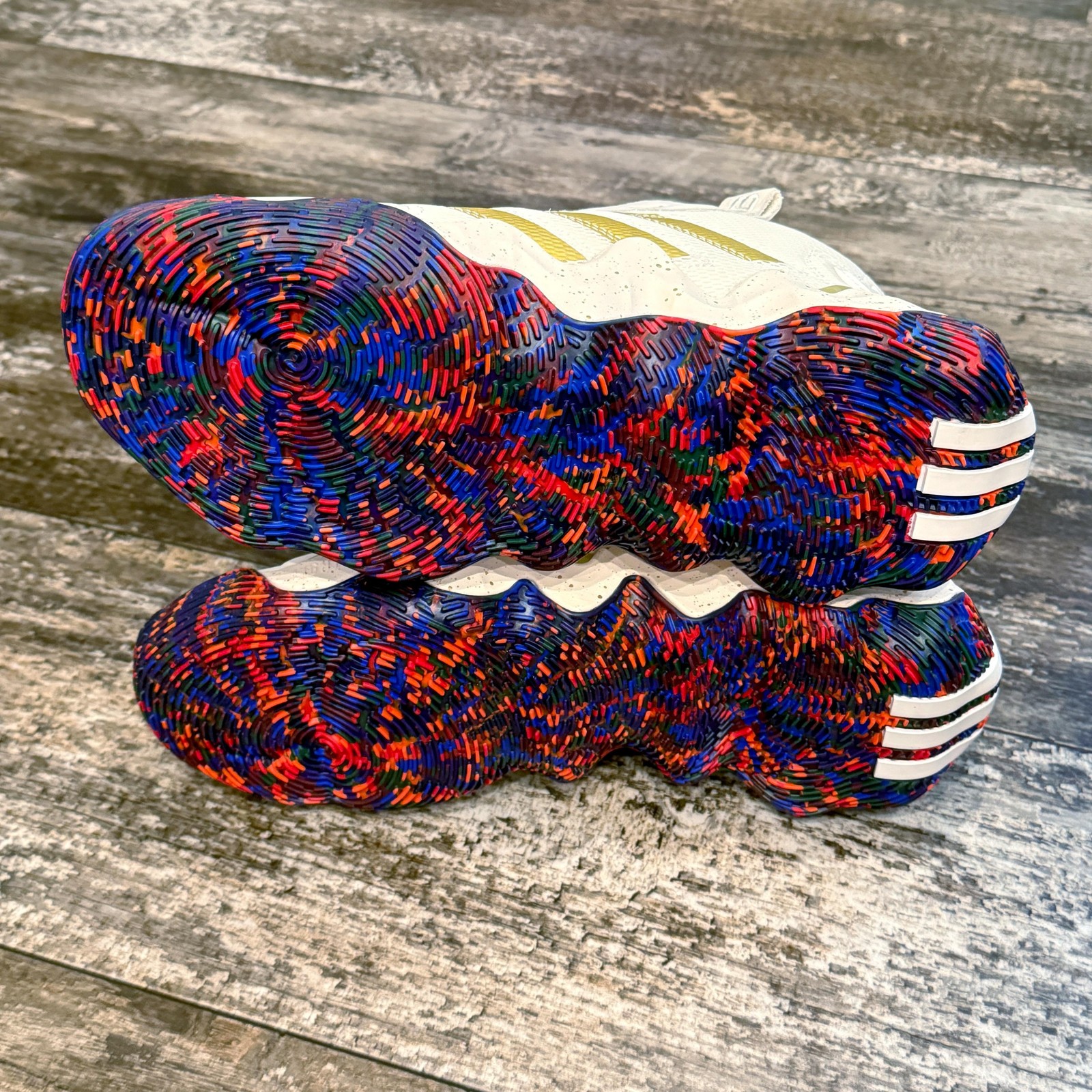 Adidas Exhibit B WMNS Mid Shoes Womens Size 11 White Gold Basketball HQ1121 NEW thumbnail 10