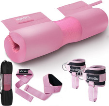 Barbell Squat Pad Set- Nylon Padding Antislip- Thick Foam Barbell Pad for Squats