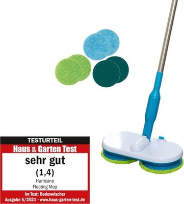 Hurricane Floating Mop Akku Bodenwischer inkl. Reinigungspads GRATIS Wischt, sch