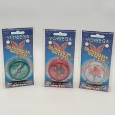 3 Pack Yomega Saber Wing Yo-Yo Black Red Clear 1997 Made In USA, Vintage New