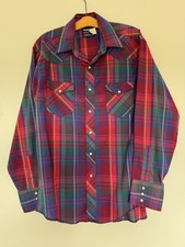 Vintage Wrangler Pearl Snap X-Long Tails Shirt Men  s 16.5-35 Colorful Western L