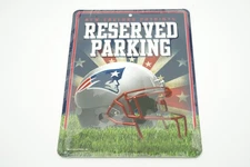 New England Patriots Reserved Parking Sign NFL Metal Man Cave Garage Home Decor