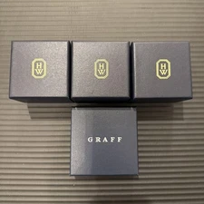 Harry Winston & Graff Jewelry Case Set Rare from Japan Good Condition