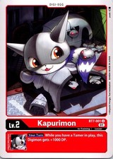 Kapurimon BT7-001 Black Uncommon Lv2 Digimon CCG Trading Card 
