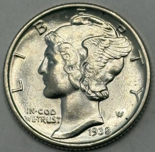 1938 Mercury Dime — Uncirculated MS 💎