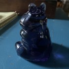 Smiling Fenton Rosemilk Violet Hand Painted House Hippo.  Signed J Powell — photo 3
