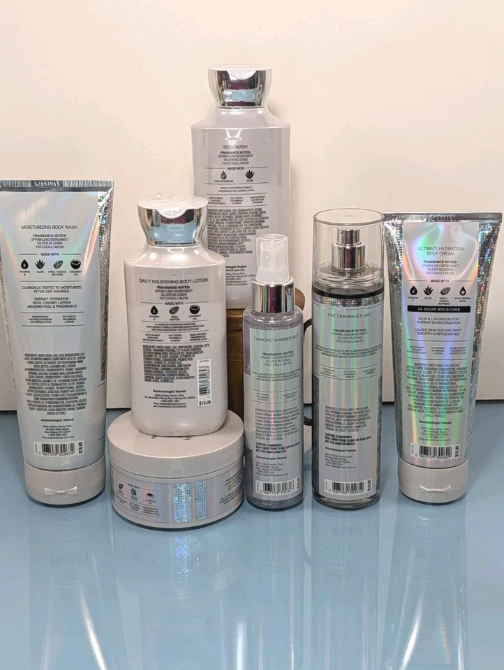 Juego de 7 piezas PLATINUM Bath & Body Works Fragancia Vapor Lavado Crema Mantequilla Brillo  Foto 3 de 4