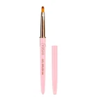 YOSHI Nail Gel Brush #4 – Pink – 4mm Nylon Bristles 1pc