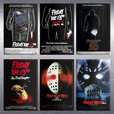 Friday the 13th Movie Poster High Quality Magnet / Set