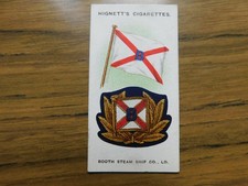 Hignett Bros 1927 Ships, Flags & Cap Badges 2nd #3 Booth Steam Ship Co Liverpool