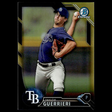 Taylor Guerrieri #BCP233 2016 Bowman Chrome Refractor Black Gold Tampa Bay Rays
