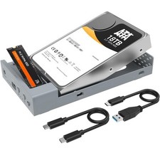 Dual Bay Enclosure for M.2 NVMe and 2.5 3.5 Inch SATA SSD/HDD with Offline Clone