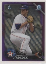 2016 Bowman Draft Chrome Picks Purple Refractor 191/250 Brett Adcock #BDC-49 4h5