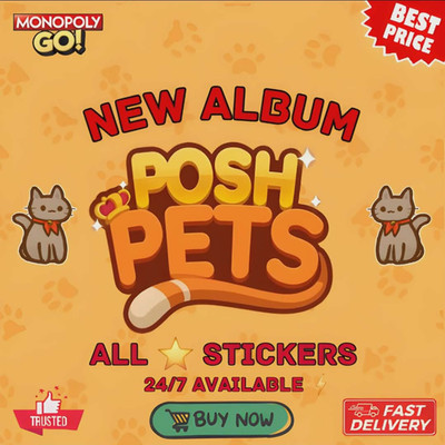 Monopoli Aufkleber Go! 1/2/3/4/5/6   Karte SOFORTVERSAND    Posh Pets Album