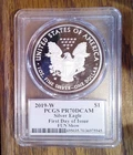2019-W Proof American Silver Eagle PCGS PR70DCAM Cleveland Auto Fun Show (945)