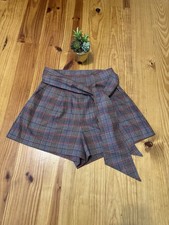 NWT Hunter Bell Ashton Short Tie Waist Prestige Plaid High Waist Women’s SIZE 8
