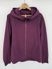 Lululemon Belle Hoodie Super Soft French Terry Heather Red Grape Size 12