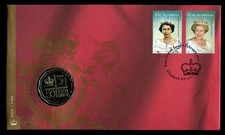 Australia: 2002 Queen Elizabeth II QEII Accession 50c PNC Cat $275 RARE